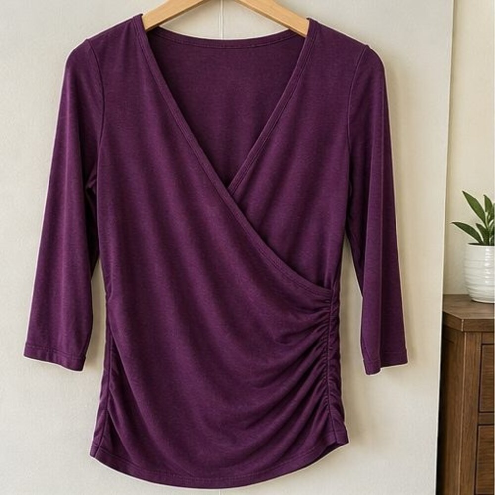 Burgundy Ruffle Blouse